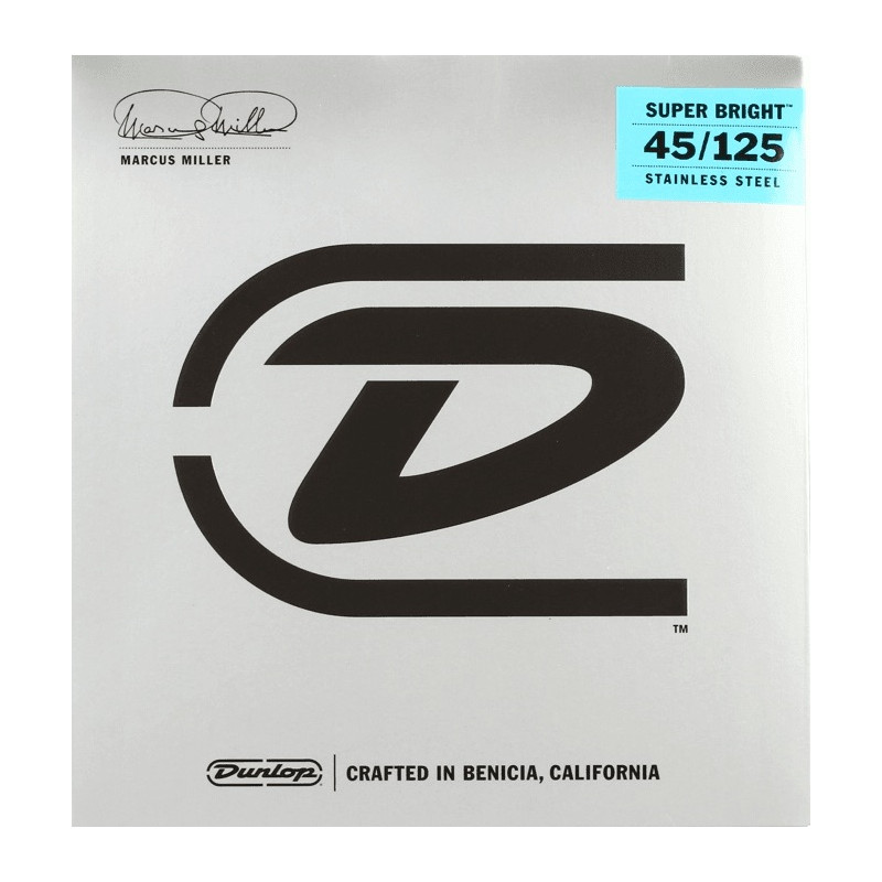 Dunlop DBMMS45125 - Jeu de 5 cordes basse électrique Marcus Miller - 45-125