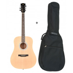 Pack Prodipe SD25 - Guitare acoustique dreadnought + Housse