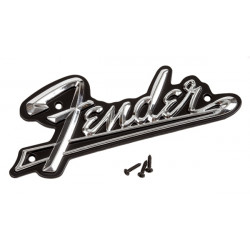 Logo Fender mi-60' pour ampli, argenté/noir