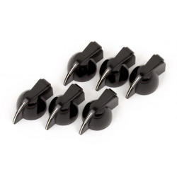 Boutons Fender Pure Vintage noir "Chicken Head" pour ampli (6)