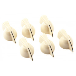 Boutons Fender Chicken crème pour tête d'ampli (6)