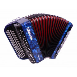 Hohner Nova II 80A - Accordéon chromatique à boutons - bleu (+ housse)