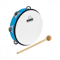 Nino NINO51SB - Tambourin nino abs 10" +cymb, bleu