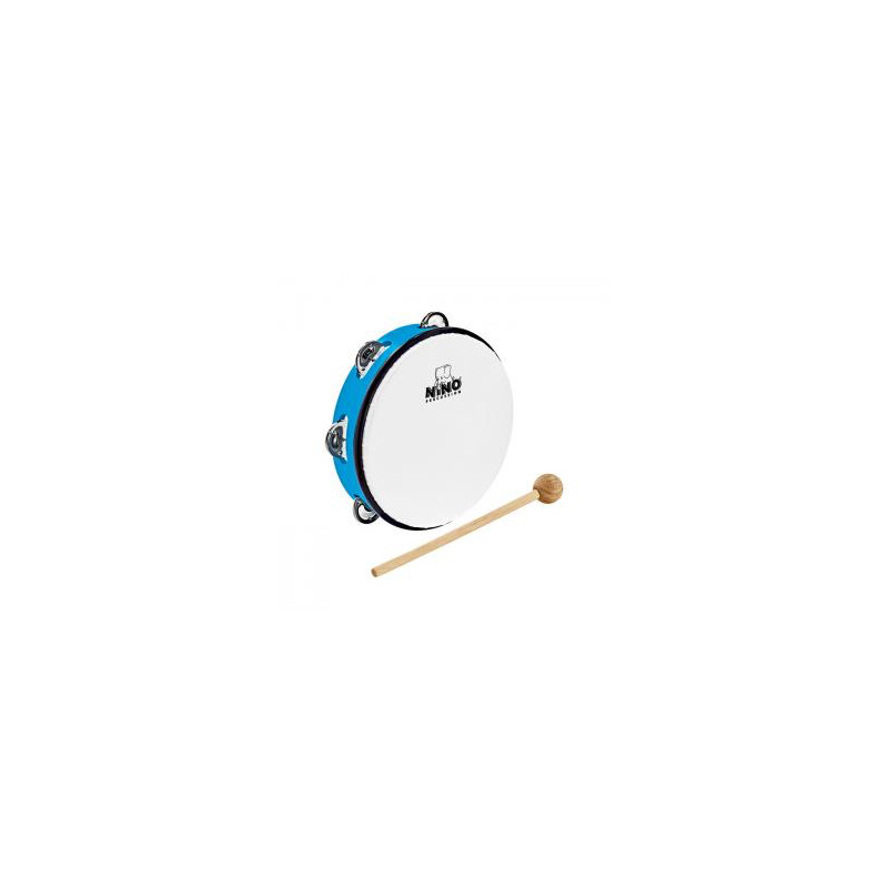 Nino NINO51SB - Tambourin nino abs 10" +cymb, bleu