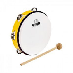 Nino NINO51Y - Tambourin nino abs 10" +cymb, jaune
