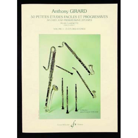 50 petites études faciles et progressives - A. Girard - Partitions clarinette - Volume 1