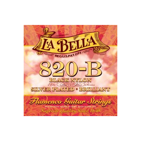 Labella 820B - Jeu flamenco la bella elite nylon black