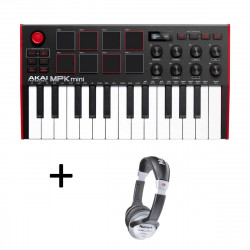 Pack Akai MPK Mini MKIII - Mini clavier Pads USB 25 notes + Casque (copie)