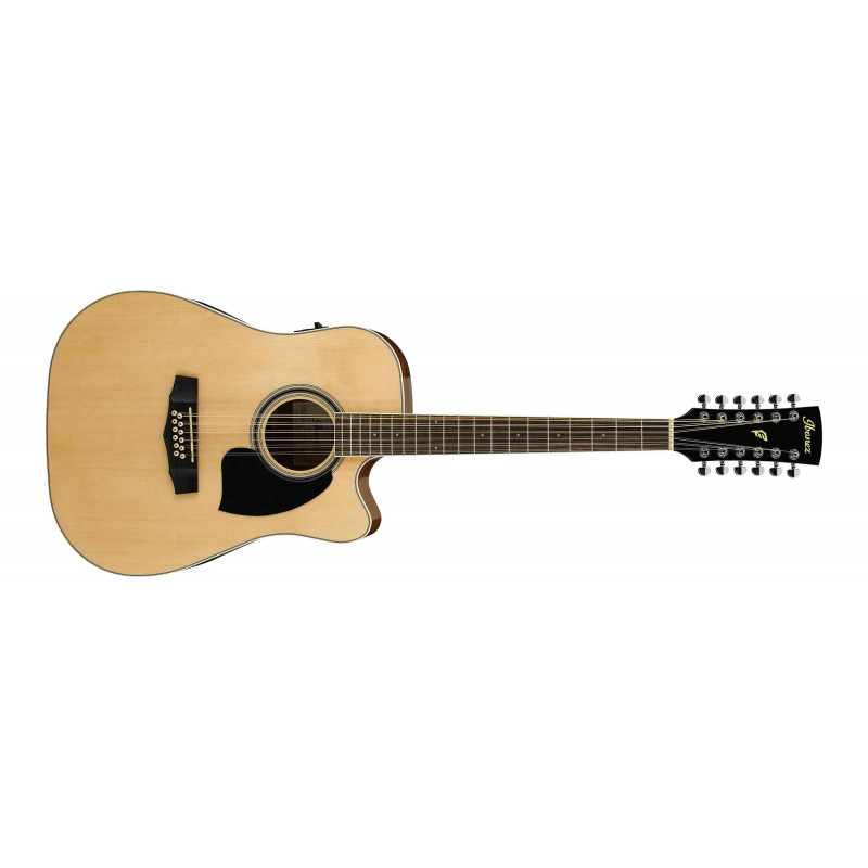 Ibanez PF1512ECE-NT - Guitare électro-acoustique 12 cordes - Natural High Gloss