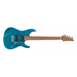 Ibanez MM1-TAB - Guitare électrique Martin Miller Signature - Transparent Aqua Blue (+étui)