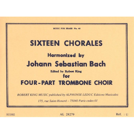 Sixteen Chorales-  4 trombones - Johann Sebastian Bach