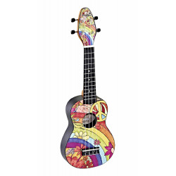 Keiki K2-68 - Pack ukulélé Soprano Peace 68 - Satiné