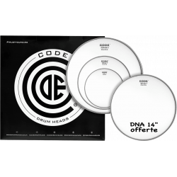 Code Drumheads TPDNACTDR - Pack peaux 10" 12" 16" DNA sablées Rock + snare DNA sablée 14"