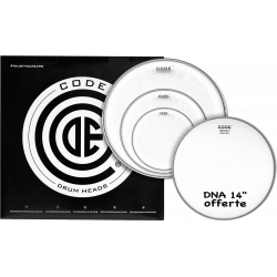 Code Drumheads TPGENCLRR - Pack peaux 10" 12" 16" Generator transparentes Rock + snare DNA sablée 14"