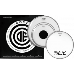 Code Drumheads TPLAWCLRS - Pack peaux 12" 13" 16" Law transparentes Standard + DNA sablée 14"