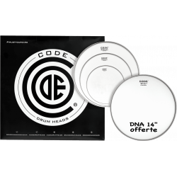 Code Drumheads TPSIGCTDF - Pack peaux 10" 12" 14" Signal sablées Fusion + DNA sablée 14"