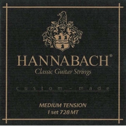 Hannabach 728MTC Custom Made Carbon - jeu guitare classique - medium