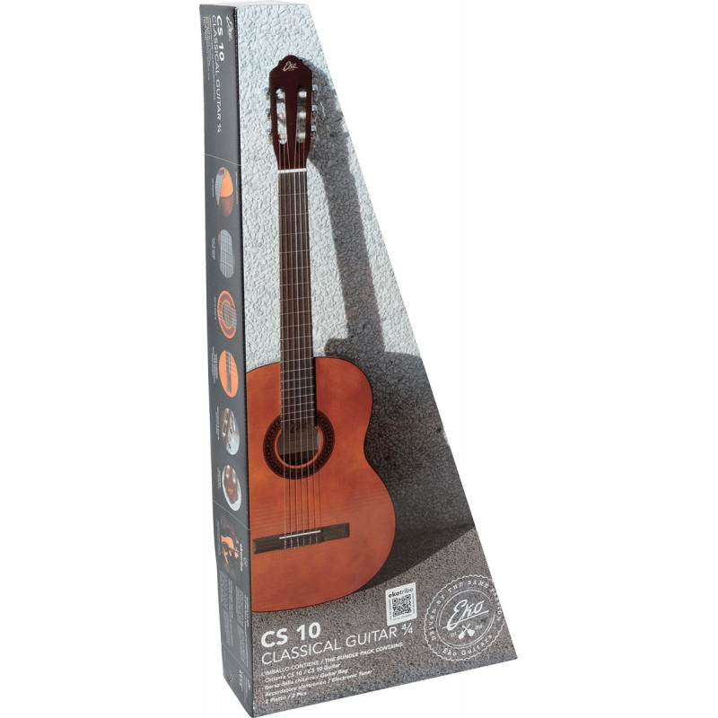 Eko CS10-PACK - Pack guitare classique 4/4 - Naturel
