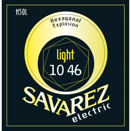 Savarez H50L Hexagonal explosion blues light - jeu guitare électrique 10-46