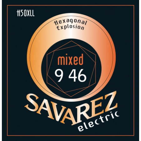 Savarez H50XLL Hexagonal explosion mixed - jeu guitare électrique 9-42