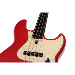 Marcus Miller V7 Alder-4 FL BMR RN 2.0  Bright Metallic Red Fretless - guitare basse