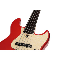 Marcus Miller V7 Alder-5 FL BMR 2.0  Bright Metallic Red Fretless - guitare basse 5 cordes