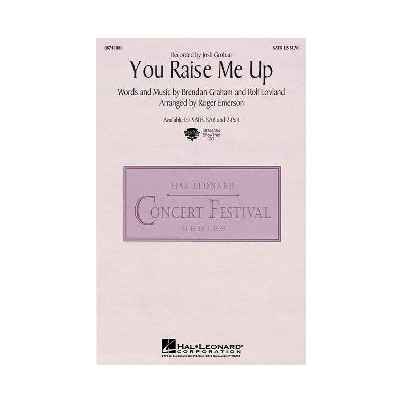You raise me up - Brendan Graham/Josh Groban - Choeur et piano
