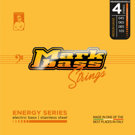 Markbass MB4ENSS45105LS - Jeu 4 cordes Energy Series basse électrique - stainless steel – 45-105