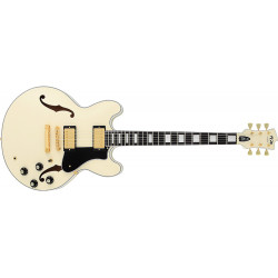 FGN MSA-HP-C/AWHQ Semi Acoustic Masterfield - Guitare électrique semi-Hollow - Antique White (+ étui)