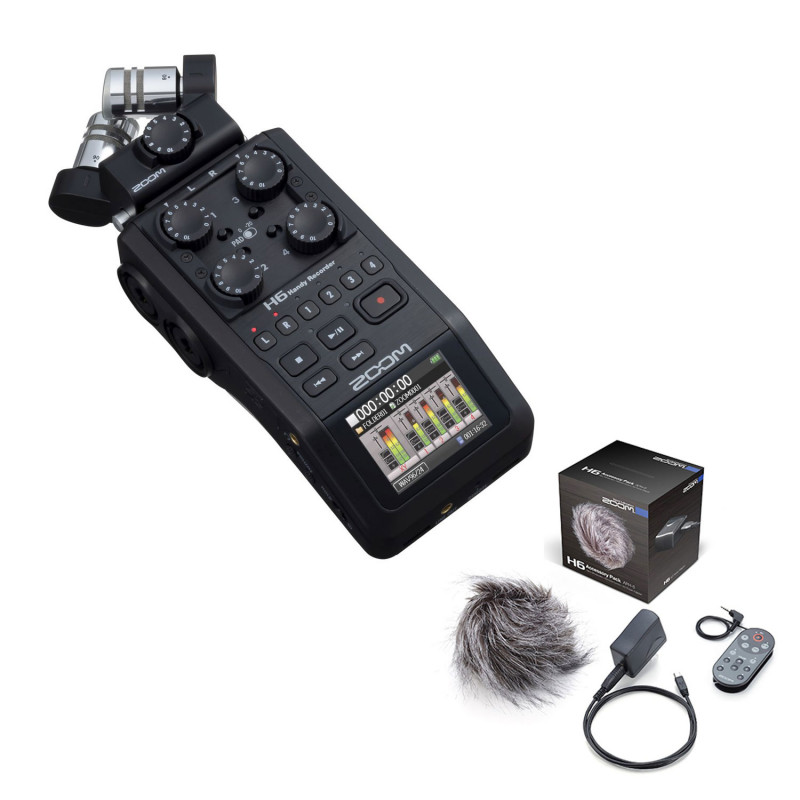 Zoom H6-BLK + pack Accessoires APH-6 -  Enregistreur numérique 6 pistes