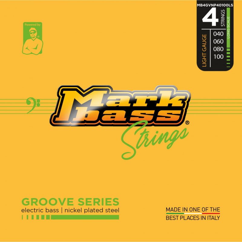 Markbass MB4GVNP40100LS - Jeu 4 cordes Groove Series basse électrique - nickel plated steel – 40-100