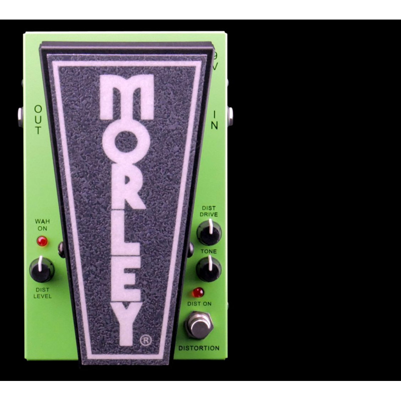 Morley　verte　WAH　DISTORTION　20/20　distorsion　Pédale　Wah