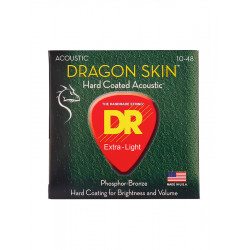 DR DSA-10 - Dragon Skin - Clear Coated, jeu guitare acoustique, Extra Light 10-48