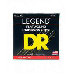 DR FL-11 - Legend - Polished Flatwound, jeu guitare électrique, Light 11-48