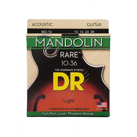 DR MD-10 - Rare - Phosphor Bronze, cordes mandoline, Light 10-36