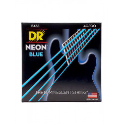 DR NBB-40 - Hi-Def Neon - Blue, jeu guitare basse, Light 40-100