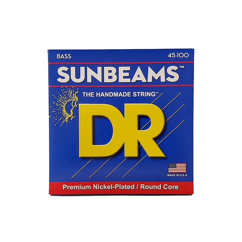 DR NMLR-45 - Sunbeam - Nickel Plated, jeu guitare basse, Light à Medium 45-100