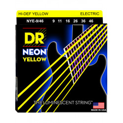 DR NYE-9-46 - Hi-Def Neon - Yellow, jeu guitare électrique, Light à Medium 9-46