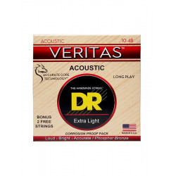 DR VTA-10 - Veritas - Coated Core Technology, jeu guitare acoustique, Extra Light 10-48