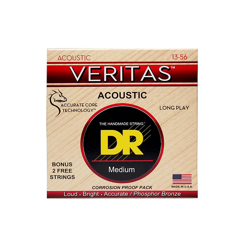 DR VTA-13 - Veritas - Coated Core Technology, jeu guitare acoustique, Medium 13-56