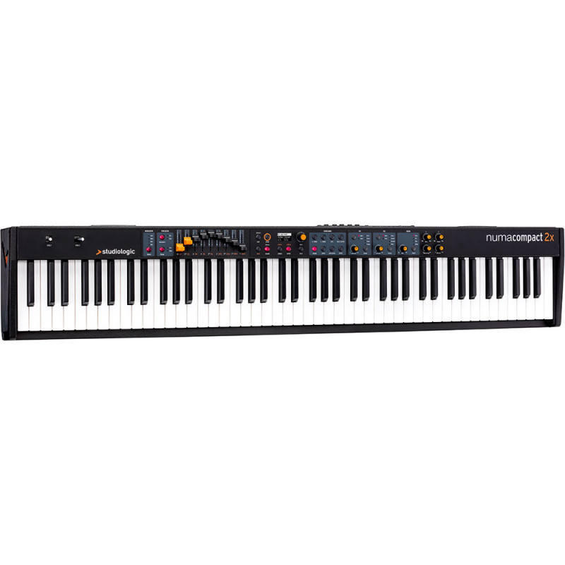 Studiologic NUMA COMPACT 2x - Piano, orgue et synthétiseur numérique 88 notes toucher semi-lesté – 2x10 W