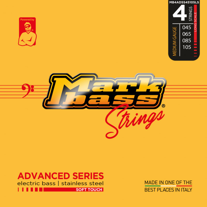 Markbass MB4ADSS45105LS - Jeu 4 cordes Advances Series basse électrique - Stainless steel – 45-105