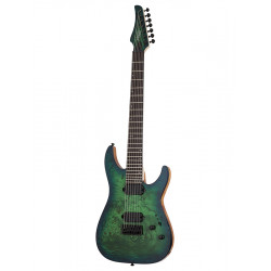 Schecter C-7 PRO - Guitare électrique 7 cordes - Aqua Burst