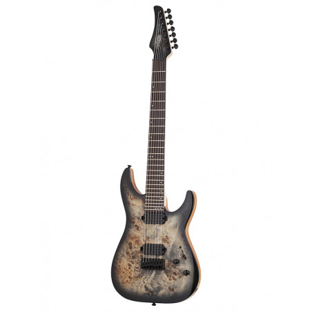 Schecter C-7 PRO - Guitare électrique 7 cordes - Charcoal Burst