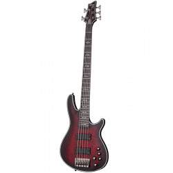 Schecter HELLRAISER EXTREME-5 - Basses 5 cordes - Crimson Red Burst Satin