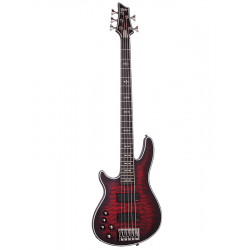 Schecter HELLRAISER EXTREME-5 L - Basses 5 cordes gaucher - Crimson Red Burst Satin