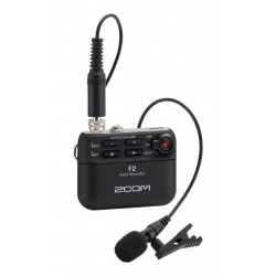 Zoom F2/B - Enregistreur 32-bit - livré avec microphone lavalier - Couleur noire