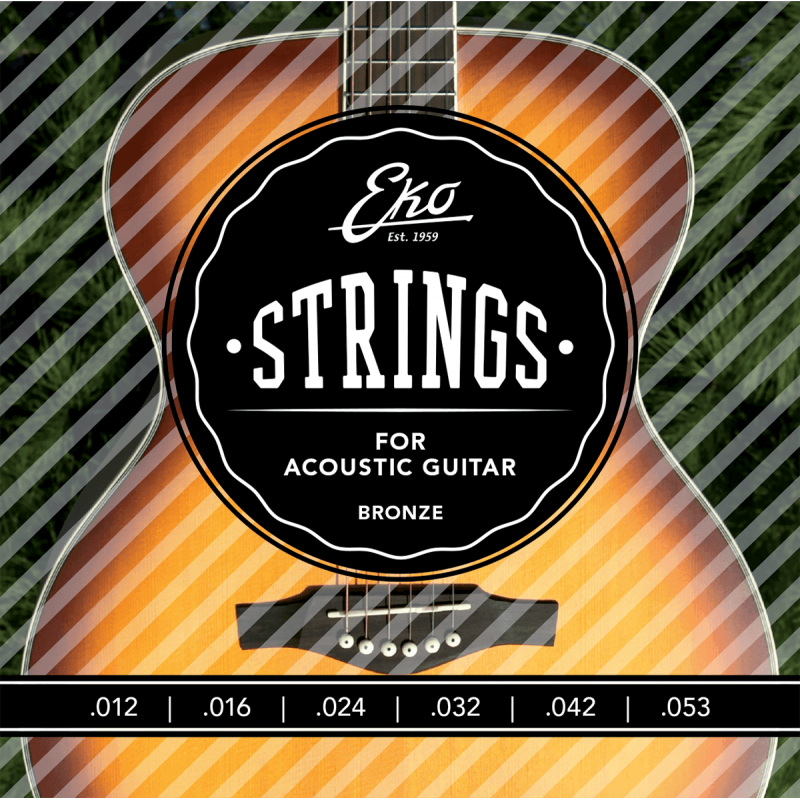 Eko  ACB1253M - Cordes Guitare Acoustique Bronze MEDIUM 12-53