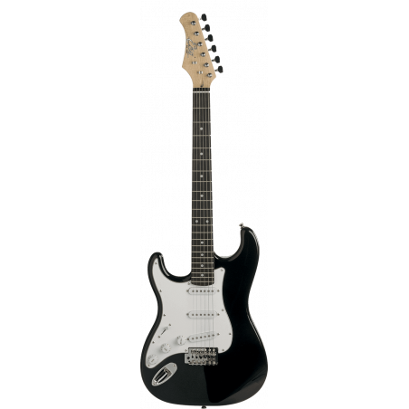 Eko  S300BLK-LH - Guitare electrique Type Strat Black gaucher