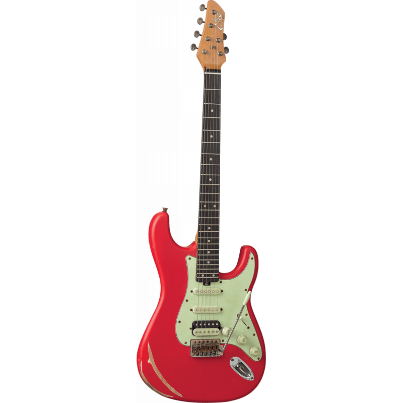 Eko  AIRE-RELIC-RED - Guitare electrique Type Strat Aire Relic Fiesta Red